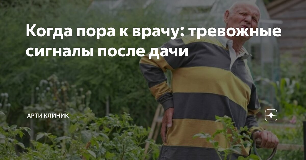 Когда пора к врачу: тревожные сигналы после дачи