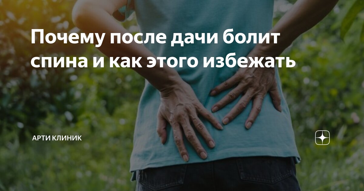 Почему после дачи болит спина и как этого избежать